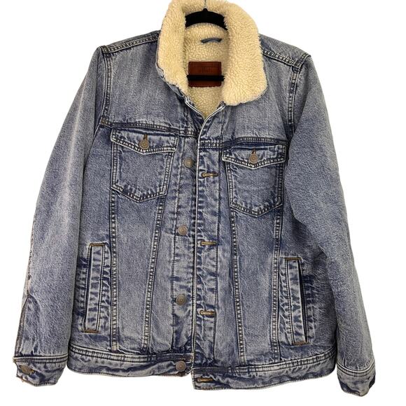 Abercrombie & Fitch Other - Abercrombie & Fitch Men's Vintage Sherpa Denim Jean Jacket Size Small